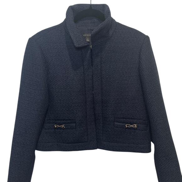 Ann taylor black tweed blazer - Picture 2 of 4